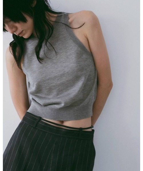 anuke(アンヌーク)の「Highgauge Sheer Tanktop 62610509(Tシャツ/カットソー・メンズ・グレイッシュベージュ/ブラウン/ピンク・FREE)」の1枚目の写真