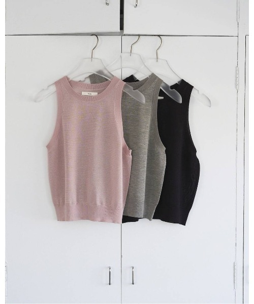 anuke(アンヌーク)の「Highgauge Sheer Tanktop 62610509(Tシャツ/カットソー・メンズ・グレイッシュベージュ/ブラウン/ピンク・FREE)」の20枚目の写真