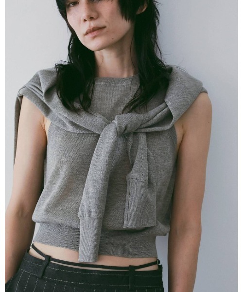 anuke(アンヌーク)の「Highgauge Sheer Tanktop 62610509(Tシャツ/カットソー・メンズ・グレイッシュベージュ/ブラウン/ピンク・FREE)」の9枚目の写真