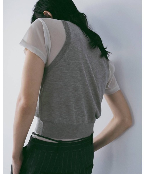 anuke(アンヌーク)の「Highgauge Sheer Tanktop 62610509(Tシャツ/カットソー・メンズ・グレイッシュベージュ/ブラウン/ピンク・FREE)」の13枚目の写真