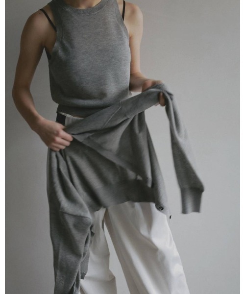 anuke(アンヌーク)の「Highgauge Sheer Tanktop 62610509(Tシャツ/カットソー・メンズ・グレイッシュベージュ/ブラウン/ピンク・FREE)」の16枚目の写真