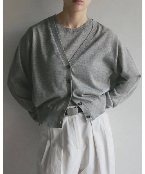 anuke(アンヌーク)の「Highgauge Sheer Tanktop 62610509(Tシャツ/カットソー・メンズ・グレイッシュベージュ/ブラウン/ピンク・FREE)」の17枚目の写真