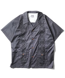 HOUSTON コード刺繍オープンカラーシャツ(WAIST POKET)