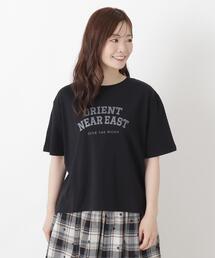 コットン ワイドプリント Tシャツ A