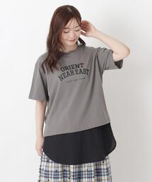 コットン ワイドプリント Tシャツ A