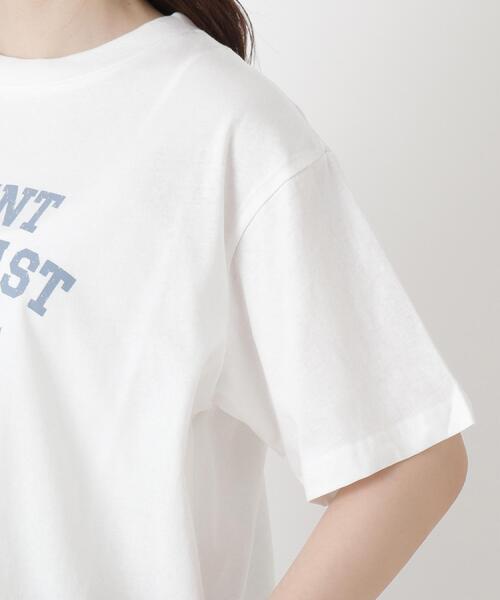one'sterrace（ワンズテラス）の「コットン ワイドプリント Tシャツ A（Tシャツ/カットソー・レディース・ブラック系8/アイボリー系8/ライトグリーン系/ネイビー系5/ブラウン系8・02）」の20枚目の写真