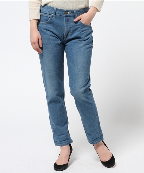 Lee（リー）の「【Lee×CIAOPANICTYPY】コラボテーパードデニムパンツ（デニムパンツ・レディース・ネイビー/インディゴブルー/ホワイト/ブルー・SMALL/MEDIUM/LARGE）」の4枚目の写真