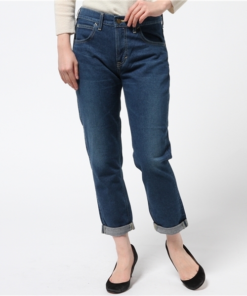 Lee（リー）の「【Lee×CIAOPANICTYPY】コラボテーパードデニムパンツ（デニムパンツ・レディース・ネイビー/インディゴブルー/ホワイト/ブルー・SMALL/MEDIUM/LARGE）」の7枚目の写真