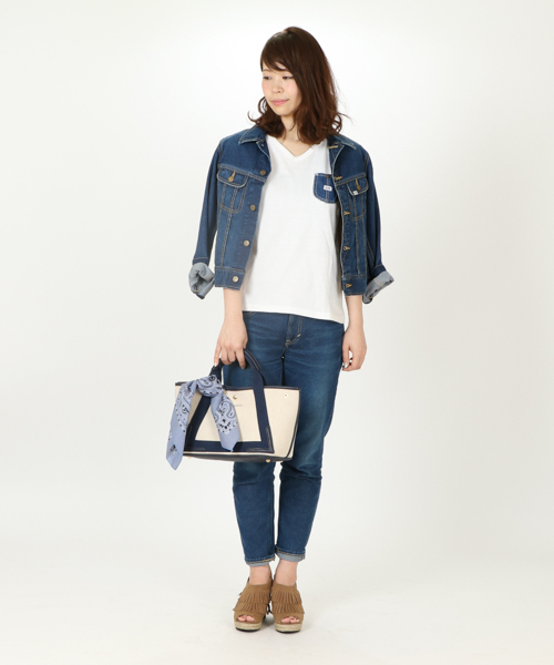 Lee（リー）の「【Lee×CIAOPANICTYPY】コラボテーパードデニムパンツ（デニムパンツ・レディース・ネイビー/インディゴブルー/ホワイト/ブルー・SMALL/MEDIUM/LARGE）」の9枚目の写真