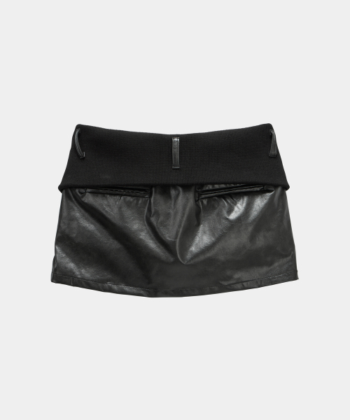 ETRE AU SOMMET(エトレオソメ)の「Front Zipper Belt Leather Skirt Pants (Black)(スカート・レディース・ブラック・FREE)」の11枚目の写真