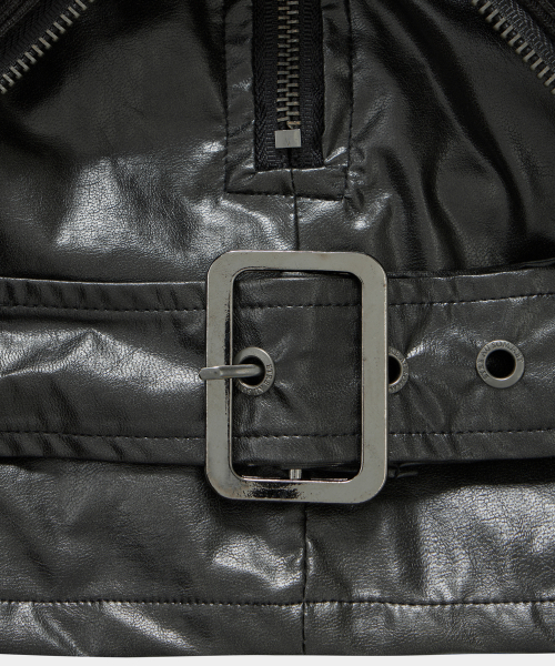 ETRE AU SOMMET(エトレオソメ)の「Front Zipper Belt Leather Skirt Pants (Black)(スカート・レディース・ブラック・FREE)」の14枚目の写真