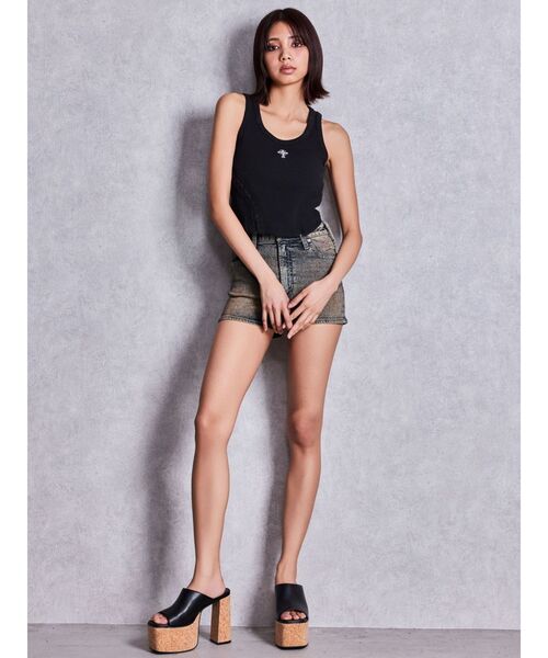 GYDA(ジェイダ)の「コルクチャンキーサンダル(サンダル・レディース・ブラック/オフホワイト・SMALL/MEDIUM/LARGE)」の12枚目の写真
