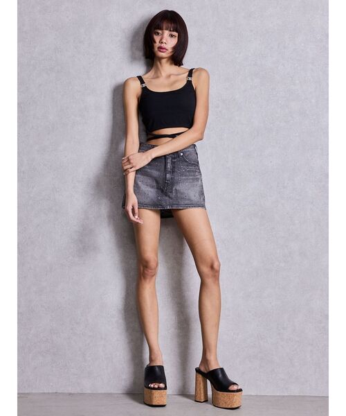 GYDA（ジェイダ）の「コルクチャンキーサンダル（サンダル・レディース・ブラック/オフホワイト・SMALL/MEDIUM/LARGE）」の4枚目の写真
