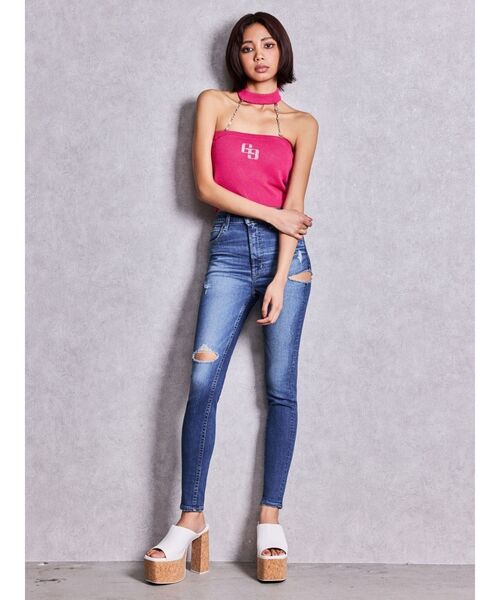 GYDA（ジェイダ）の「コルクチャンキーサンダル（サンダル・レディース・ブラック/オフホワイト・SMALL/MEDIUM/LARGE）」の13枚目の写真