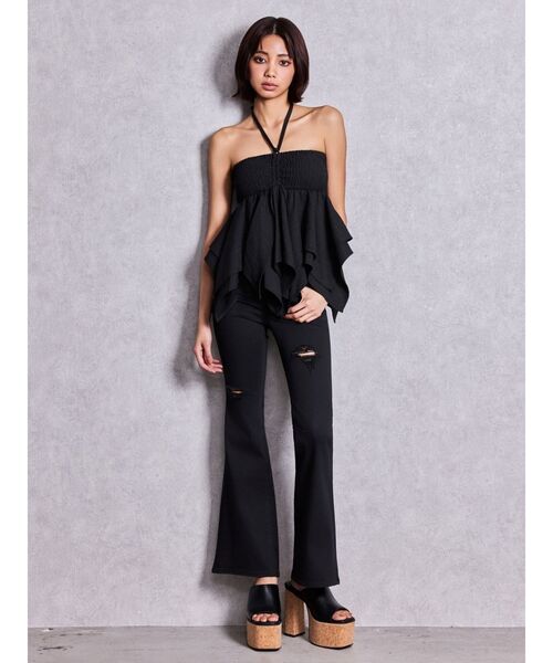 GYDA（ジェイダ）の「コルクチャンキーサンダル（サンダル・レディース・ブラック/オフホワイト・SMALL/MEDIUM/LARGE）」の16枚目の写真