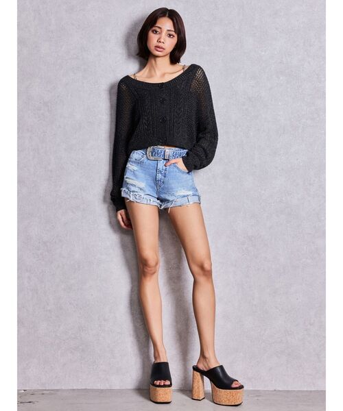 GYDA（ジェイダ）の「コルクチャンキーサンダル（サンダル・レディース・ブラック/オフホワイト・SMALL/MEDIUM/LARGE）」の19枚目の写真