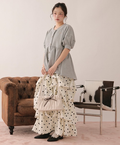 loin nuit（ロワンニュイ）の「2way gather hand bag / 2wayギャザーハンドバッグ（ショルダーバッグ・レディース・アイボリー/キャメル/ブラック・FREE）」の19枚目の写真