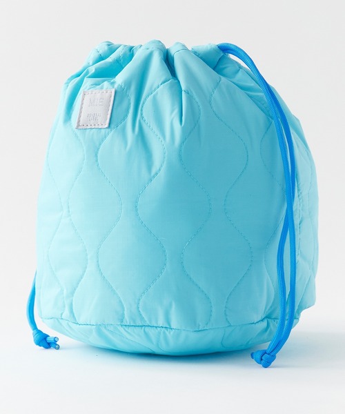 MIS（エムアイエス）の「MIS/エムアイエス MILITARY QUILTED EFFECTS BAG ミリタリーキルトエフェクトバッグ ミニバッグ 巾着ポーチ 小物入れ 2026年 夏 夏服（ハンドバッグ・レディース・ブラック/ベージュ/グリーン/ブルー/イエロー/ピンク・FREE）」の10枚目の写真