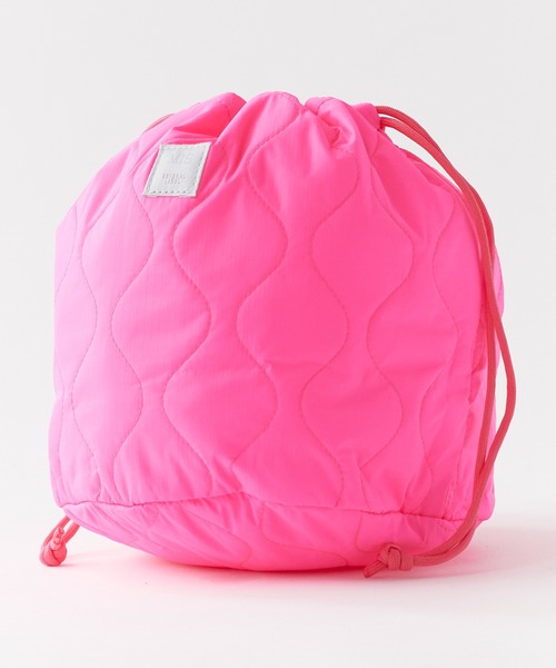 MIS（エムアイエス）の「MIS/エムアイエス MILITARY QUILTED EFFECTS BAG ミリタリーキルトエフェクトバッグ ミニバッグ 巾着ポーチ 小物入れ 2026年 夏 夏服（ハンドバッグ・レディース・ブラック/ベージュ/グリーン/ブルー/イエロー/ピンク・FREE）」の12枚目の写真
