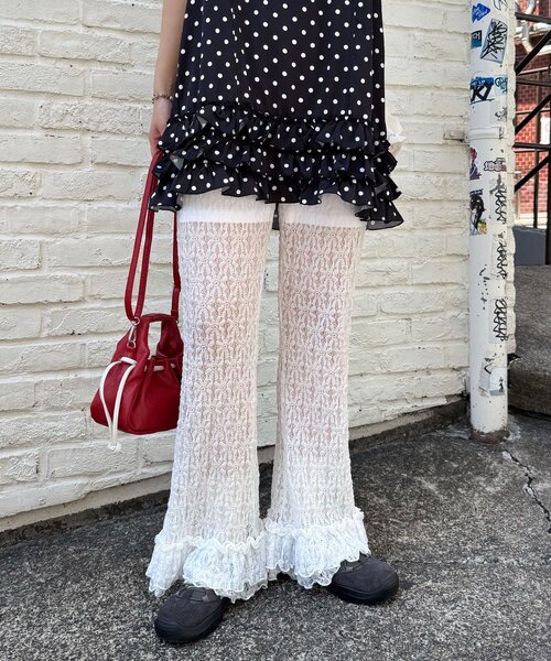 CIAOPANIC(チャオパニック)の「裾フリルアソートイージーパンツ(その他パンツ・レディース・ブラック/イエロー/ホワイト・0/1)」の17枚目の写真