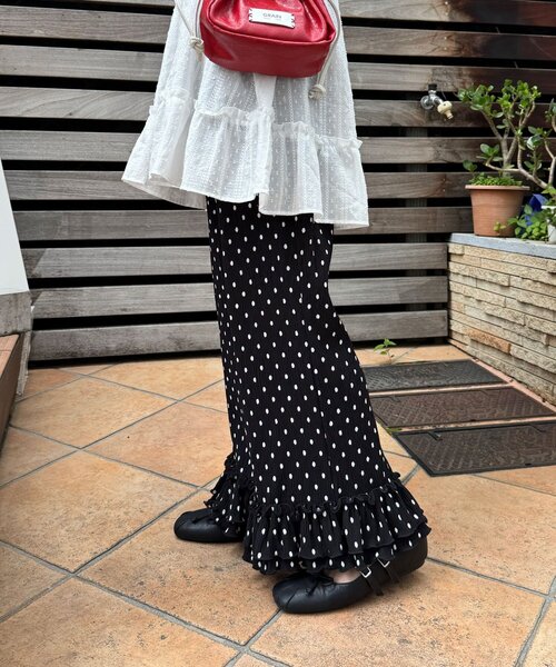 CIAOPANIC(チャオパニック)の「裾フリルアソートイージーパンツ(その他パンツ・レディース・ブラック/イエロー/ホワイト・0/1)」の13枚目の写真