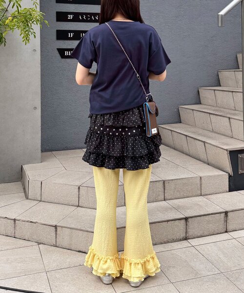 CIAOPANIC(チャオパニック)の「裾フリルアソートイージーパンツ(その他パンツ・レディース・ブラック/イエロー/ホワイト・0/1)」の8枚目の写真