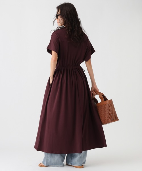 Elura(エルーラ)の「汗ジミ軽減スキッパーワンピース<低身長サイズあり>/1032365(ワンピース・レディース・ブラック/ボルドー・FREE(S)/FREE)」の21枚目の写真