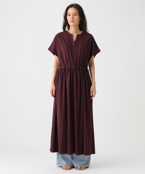 Elura(エルーラ)の「汗ジミ軽減スキッパーワンピース<低身長サイズあり>/1032365(ワンピース・レディース・ブラック/ボルドー・FREE(S)/FREE)」の18枚目の写真