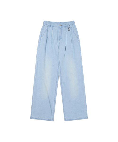 KIRSH（キルシー）の「キルシ クールワイドフィットバンディングデニムパンツ[ライトブルー]（デニムパンツ・レディース・その他・MEDIUM/SMALL）」の2枚目の写真