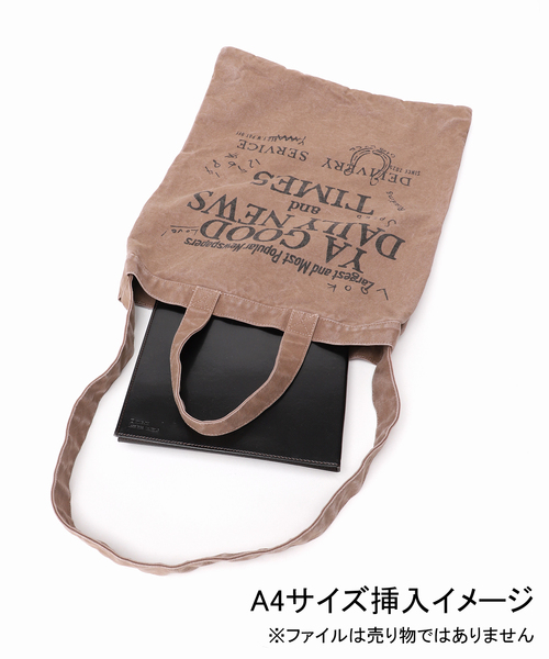 FRAMeWORK（フレームワーク）の「≪WEB限定 / 追加≫YA GOOD IDEAS YA GOOD DAILY NEWS TIMES 2（トートバッグ・レディース・ブラウン/オレンジ/アイボリー・FREE）」の10枚目の写真