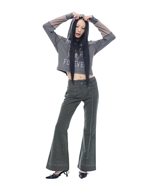 HALF DEVIL US(ハーフデビルアス)の「メタルパールベルト付きブーツカットパンツ_ブラウン(その他パンツ・レディース・その他・SMALL/MEDIUM)」の11枚目の写真