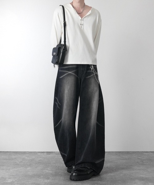 ADRER(アドラー)の「Saffiano-Style Mini Shoulder Bag / サフィアーノスタイル ミニショルダーバッグ(ショルダーバッグ・メンズ・ブラック・FREE)」の19枚目の写真