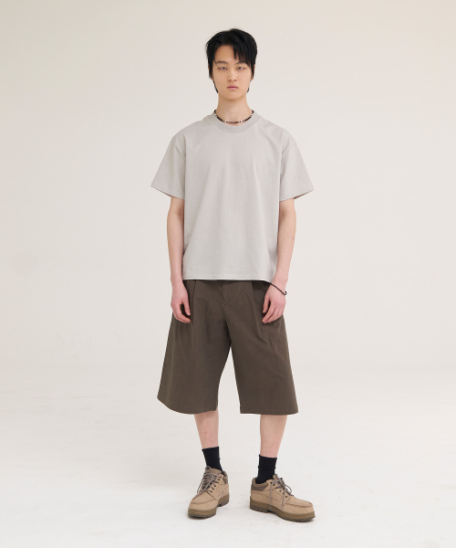 AKECII（アケシ）の「クルードピグダイングクロップ半袖Tシャツ_ヴィンテージベージュ（Tシャツ/カットソー・メンズ・その他・MEDIUM/LARGE）」の2枚目の写真
