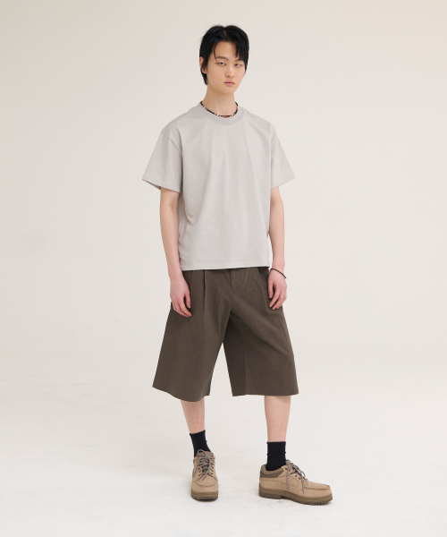 AKECII（アケシ）の「クルードピグダイングクロップ半袖Tシャツ_ヴィンテージベージュ（Tシャツ/カットソー・メンズ・その他・MEDIUM/LARGE）」の3枚目の写真