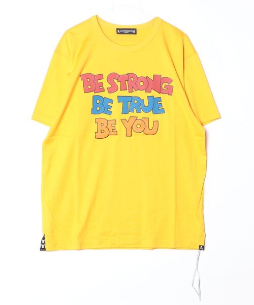 mastermind JAPAN(マスターマインド)の「BE TRUE TEE(Tシャツ/カットソー・メンズ・ピンク/イエロー/ブラック・XL)」の1枚目の写真