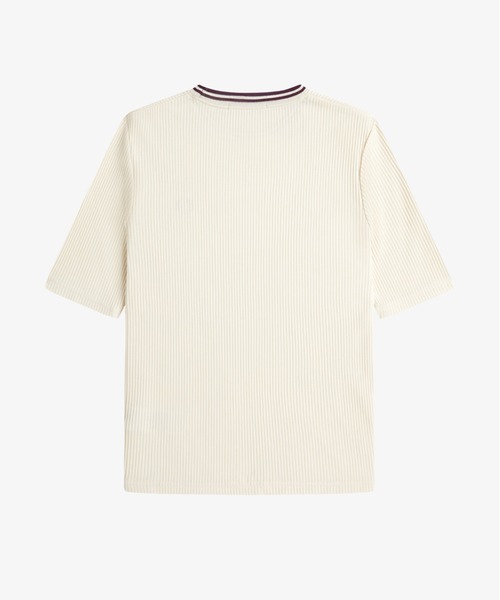 FRED PERRY(フレッドペリー)の「Twin Tipped Ribbed T-Shirt/ツインティップリブTシャツ(Tシャツ/カットソー・レディース・ブラック/ベージュ・10/8)」の13枚目の写真