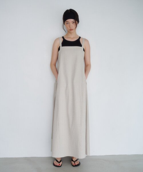 SHENERY(シーナリー)の「【LUALY】リネンオーバーワンピース(ワンピース・レディース・グレー/ベージュ・36/38)」の1枚目の写真