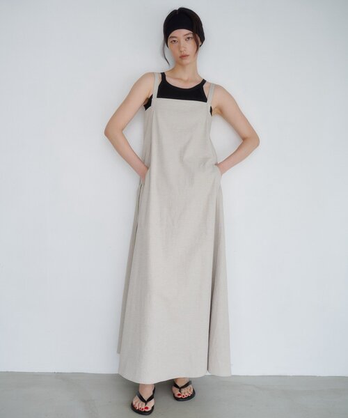 SHENERY(シーナリー)の「【LUALY】リネンオーバーワンピース(ワンピース・レディース・グレー/ベージュ・36/38)」の18枚目の写真