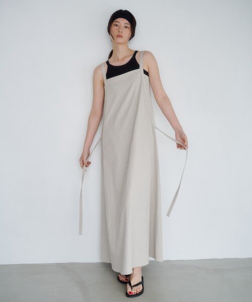 SHENERY(シーナリー)の「【LUALY】リネンオーバーワンピース(ワンピース・レディース・グレー/ベージュ・36/38)」の19枚目の写真