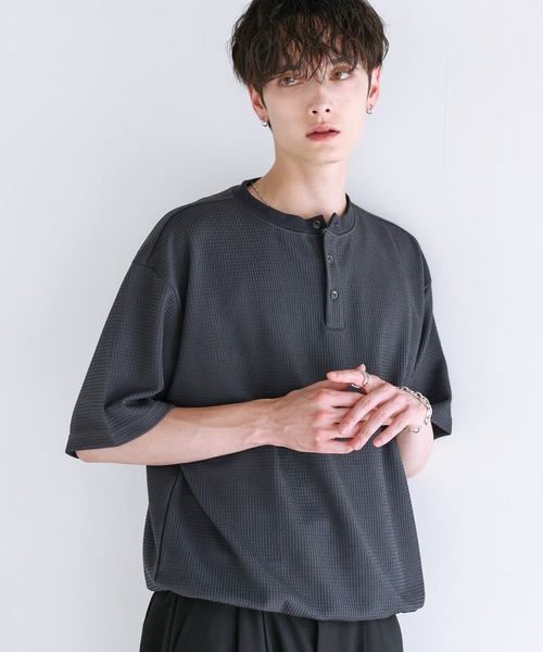 saby/サバイ】WAFFLE HENRY NECK SHIRTS（Tシャツ/カットソー）｜saby