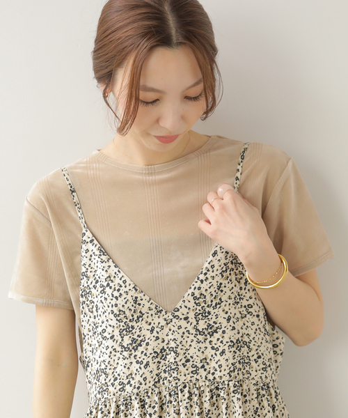 MILLER(ミラー)の「別注【MILLER/ミラー】 フロッキーTEE(Tシャツ/カットソー・レディース・ボルドー/ブラック/ベージュ・FREE)」の3枚目の写真