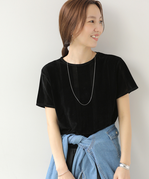 MILLER(ミラー)の「別注【MILLER/ミラー】 フロッキーTEE(Tシャツ/カットソー・レディース・ボルドー/ブラック/ベージュ・FREE)」の8枚目の写真