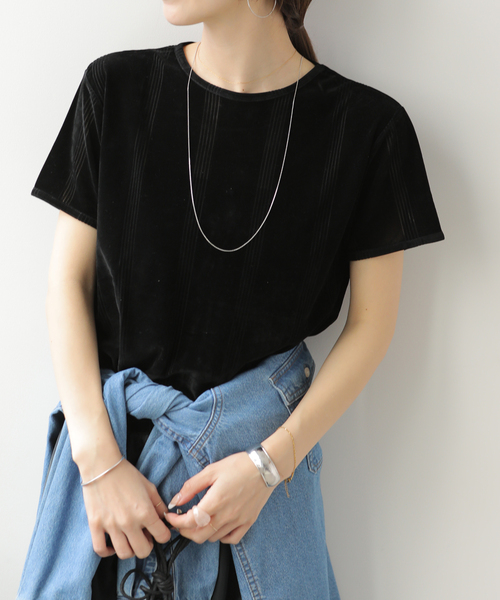 MILLER(ミラー)の「別注【MILLER/ミラー】 フロッキーTEE(Tシャツ/カットソー・レディース・ボルドー/ブラック/ベージュ・FREE)」の19枚目の写真