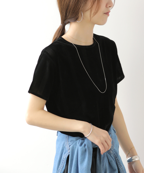 MILLER(ミラー)の「別注【MILLER/ミラー】 フロッキーTEE(Tシャツ/カットソー・レディース・ボルドー/ブラック/ベージュ・FREE)」の20枚目の写真