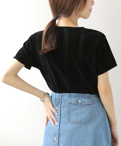 MILLER(ミラー)の「別注【MILLER/ミラー】 フロッキーTEE(Tシャツ/カットソー・レディース・ボルドー/ブラック/ベージュ・FREE)」の22枚目の写真