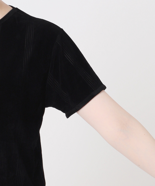 MILLER(ミラー)の「別注【MILLER/ミラー】 フロッキーTEE(Tシャツ/カットソー・レディース・ボルドー/ブラック/ベージュ・FREE)」の11枚目の写真