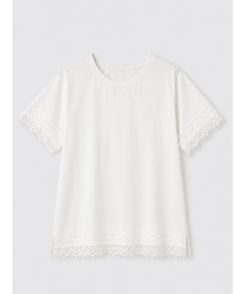 Brown&Street(ブラウンアンドストリート)の「【華やか】 レースバランスT(Tシャツ/カットソー・レディース・ホワイト/ブラック・FREE)」の9枚目の写真