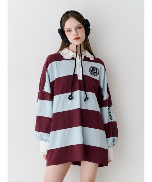 jouetie(ジュエティ)の「レースカラーラガーチュニック(Tシャツ/カットソー・レディース・グレー/ブラック/ボルドー・FREE)」の19枚目の写真