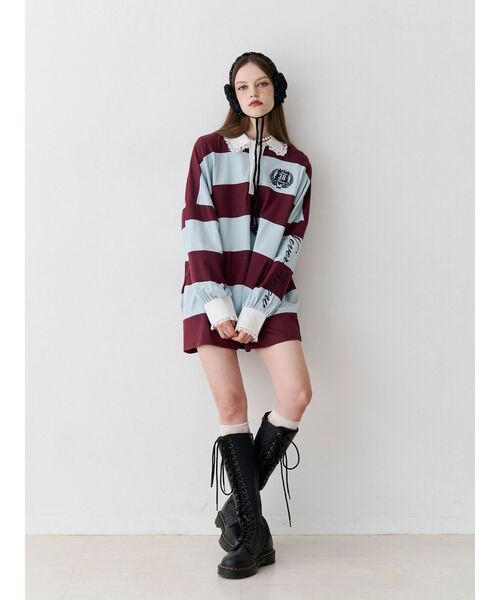 jouetie(ジュエティ)の「レースカラーラガーチュニック(Tシャツ/カットソー・レディース・グレー/ブラック/ボルドー・FREE)」の20枚目の写真