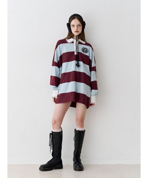 jouetie(ジュエティ)の「レースカラーラガーチュニック(Tシャツ/カットソー・レディース・グレー/ブラック/ボルドー・FREE)」の21枚目の写真